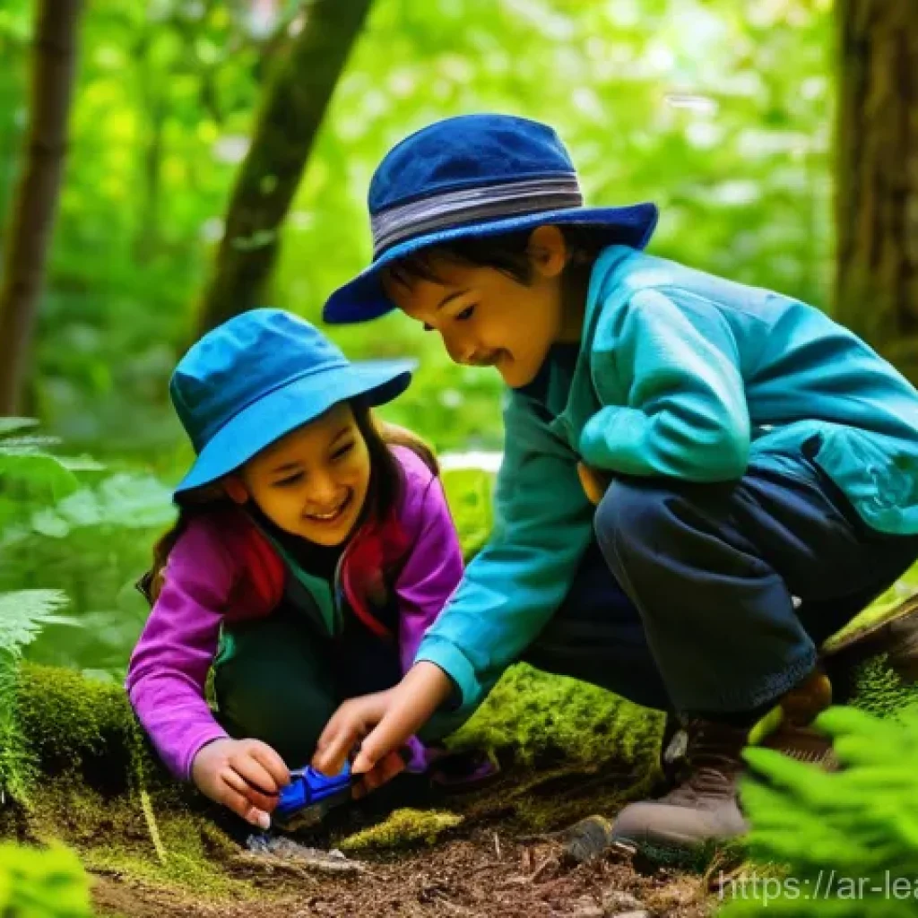 야외 교육 프로그램의 효과적인 운영 방법 - **Prompt:** A diverse group of young children (ages 6-10) embarking on an exciting outdoor education...